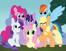 Size: 1814x1411 | Tagged: safe, artist:moonlightdisney5, artist:thatonefluffs, imported from derpibooru, applejack, fluttershy, pinkie pie, rainbow dash, rarity, twilight sparkle, alicorn, pony, mane six, mane six opening poses, twilight sparkle (alicorn)