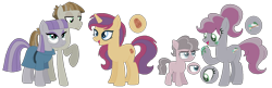 Size: 1402x452 | Tagged: safe, artist:joystick12, imported from derpibooru, maud pie, mudbriar, family, female, male, maudbriar, offspring, parent:maud pie, parent:mud briar, parents:maudbriar, shipping, simple background, straight, transparent background