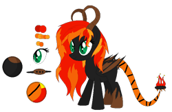 Size: 721x471 | Tagged: safe, artist:space--paws0w0, imported from derpibooru, oc, oc only, oc:hellfire (ice1517), alicorn, bat pony, bat pony alicorn, demon, demon pony, pony, alicorn oc, bat wings, female, mare, reference sheet, simple background, solo, transparent background