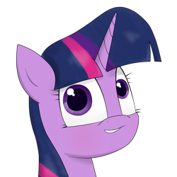 Size: 2577x2577 | Tagged: safe, artist:moonatik, imported from derpibooru, twilight sparkle, alicorn, pony, bust, female, happy, looking at you, simple background, smiling, solo, transparent background, twilight sparkle (alicorn)