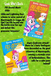 Size: 400x600 | Tagged: safe, artist:ianpony98, imported from derpibooru, fili-second, pinkie pie, series:fili-second the cartoon adventures, advertising, power ponies, superhero, veggietales