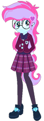 Size: 212x585 | Tagged: safe, artist:bezziie, imported from derpibooru, oc, oc only, oc:strawberry pie, equestria girls, clothes, crystal prep academy uniform, equestria girls-ified, glasses, school uniform, simple background, solo, transparent background