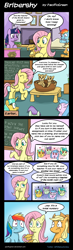 Size: 960x3300 | Tagged: safe, artist:pacificgreen, imported from derpibooru, applejack, citrine spark, fire quacker, fluttershy, rainbow dash, sandbar, silverstream, twilight sparkle, violet twirl, alicorn, cheetah, non-compete clause, bribery, comic, friendship student, hilarious in hindsight, poker face, trophy, twilight sparkle (alicorn), we bought two cakes