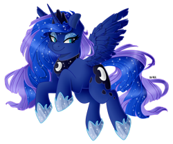 Size: 1024x848 | Tagged: safe, artist:sk-ree, imported from derpibooru, princess luna, alicorn, pony, female, mare, simple background, smiling, solo, transparent background