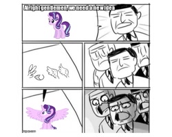 Size: 666x533 | Tagged: safe, artist:forgalorga, edit, imported from derpibooru, starlight glimmer, alicorn, alicornified, cropped, drama bait, hiimdaisy, op is a duck, race swap, starlicorn, starlicorn drama, surprised, wings, xk-class end-of-the-world scenario