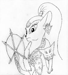 Size: 730x805 | Tagged: safe, artist:smt5015, imported from derpibooru, oc, oc only, anthro, cat, deer, black and white, monochrome, simple background, solo, white background