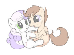 Size: 700x519 | Tagged: safe, artist:derpiihooves, imported from derpibooru, scootaloo, sweetie belle, pegasus, pony, unicorn, blood, crying, female, filly, lesbian, sad, scootabelle, shipping