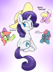 Size: 720x980 | Tagged: safe, artist:heir-of-rick, imported from derpibooru, rarity, pony, unicorn, bow, camera, cutie mark, dialogue, female, hat, hidden cane, looking back, mare, sitting, smiling, solo focus, sun hat, sunglasses
