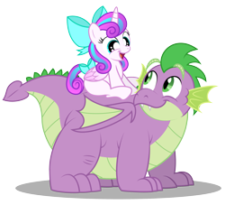 Size: 3783x3433 | Tagged: safe, artist:aleximusprime, imported from derpibooru, princess flurry heart, spike, alicorn, dragon, pony, flurry heart's story, bow, chubby, cute, duo, fat, fat spike, female, filly, filly flurry heart, flurry heart riding spike, flurrybetes, future, hair bow, male, older, older flurry heart, older spike, piggyback ride, plump, ponies riding dragons, riding, simple background, transparent background, uncle and niece, uncle spike, vector, winged spike, wings