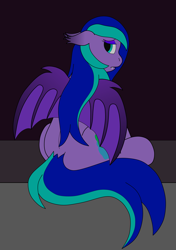 Size: 5649x8017 | Tagged: safe, artist:northern-frost, imported from derpibooru, oc, oc:ivy mist, bat pony, absurd resolution, looking at you, sitting