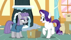 Size: 1920x1080 | Tagged: safe, imported from derpibooru, screencap, maud pie, rarity, pony, yakity-sax, box