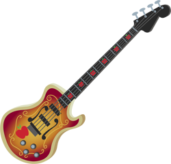 Size: 4000x3838 | Tagged: safe, artist:mlpcreativelab, imported from derpibooru, applejack, equestria girls, .ai available, .svg available, bass guitar, guitar, musical instrument, object, simple background, transparent background, vector