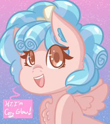 Size: 741x838 | Tagged: safe, artist:mocaangel, imported from derpibooru, cozy glow, pegasus, pony, chest fluff, colored pupils, cozybetes, cute, dialogue, ear fluff, evil, female, filly, looking at you, mare, pure concentrated unfiltered evil of the utmost potency, pure unfiltered evil, solo, speech bubble