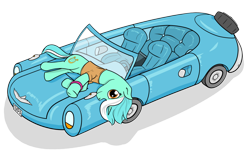 Size: 1300x800 | Tagged: safe, artist:umgaris, deleted from derpibooru, imported from derpibooru, lyra heartstrings, car, cyrillic, female, mare, russian, simple background, solo, transparent background