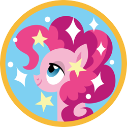 Size: 3000x3000 | Tagged: safe, artist:cloudy glow, artist:cloudyglow, imported from derpibooru, pinkie pie, earth pony, pony, yakity-sax, bedroom eyes, bust, female, lineless, looking up, mare, pinkie pie appreciation day, portrait, profile, smiling, solo, vector