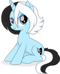 Size: 9989x12270 | Tagged: safe, artist:cirillaq, imported from derpibooru, oc, oc only, oc:silver duality, pony, unicorn, absurd resolution, female, mare, simple background, sitting, solo, transparent background, vector