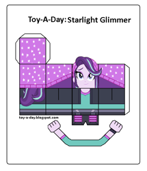 Size: 600x699 | Tagged: safe, artist:grapefruitface1, derpibooru exclusive, imported from derpibooru, starlight glimmer, equestria girls, mirror magic, spoiler:eqg specials, arts and crafts, craft, female, papercraft, printable, solo, toy a day