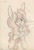 Size: 662x977 | Tagged: safe, artist:slightlyshade, imported from derpibooru, sunset shimmer, pony, clothes, female, long ears, one eye closed, one-piece swimsuit, solo, swimsuit, traditional art, wink