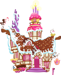 Size: 5298x6577 | Tagged: safe, artist:daafroman, imported from derpibooru, absurd resolution, building, no pony, ponyville, resource, simple background, sugarcube corner, transparent background, vector