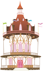 Size: 4678x7670 | Tagged: safe, artist:daafroman, imported from derpibooru, absurd resolution, building, no pony, ponyville, ponyville town hall, resource, simple background, town hall, transparent background, vector