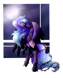 Size: 1024x1268 | Tagged: safe, artist:wasatgemini, imported from derpibooru, oc, oc only, oc:akira, alicorn, pony, bandage, female, mare, simple background, solo, transparent background