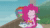 Size: 1280x720 | Tagged: safe, imported from derpibooru, screencap, pinkie pie, bird, human, seagull, equestria girls, equestria girls series, too hot to handle, animated, clothes, eyes closed, female, geode of sugar bombs, shaved ice, snow cone, snowcone, sound, swimsuit, talking, webm