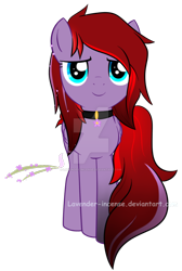 Size: 800x1191 | Tagged: safe, artist:lavender-incense, imported from derpibooru, pony, collar, ear piercing, earring, jewelry, looking at you, piercing, simple background, solo, transparent background, watermark