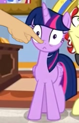 Size: 431x672 | Tagged: safe, edit, imported from derpibooru, twilight sparkle, alicorn, friendship university, boop, boop edit, finger, hand, twilight sparkle (alicorn)