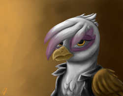 Size: 1024x795 | Tagged: safe, artist:com3tfire, imported from derpibooru, gilda, griffon, bust, portrait