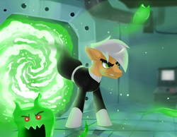 Size: 1024x795 | Tagged: safe, artist:mlpdarksparx, imported from derpibooru, pony, crossover, danny phantom, male, ponified, solo, stallion