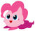 Size: 570x497 | Tagged: safe, artist:sillyewe, imported from derpibooru, pinkie pie, crossover, female, kirby, kirby (character), kirby (series), kirby pie, kirbyfied, nintendo, puffball, simple background, solo, species swap, transparent background, vector, video game