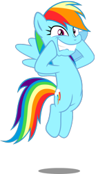 Size: 712x1250 | Tagged: safe, artist:spellboundcanvas, imported from derpibooru, rainbow dash, pegasus, pony, excited, female, lip bite, simple background, solo, teeth, transparent background, vector