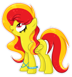 Size: 1600x1700 | Tagged: safe, artist:xxmelody-scribblexx, imported from derpibooru, oc, oc only, oc:dazzle flame, pegasus, pony, female, mare, simple background, solo, transparent background, white outline