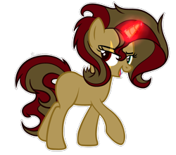 Size: 2500x2200 | Tagged: safe, artist:xxmelody-scribblexx, imported from derpibooru, oc, oc only, pony, unicorn, crack ship offspring, eye scar, female, glowing horn, magic, mare, offspring, parent:king sombra, parent:sunset shimmer, parents:sunbra, scar, simple background, solo, transparent background