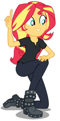 Size: 1551x3145 | Tagged: safe, artist:lifes-remedy, artist:remcmaximus, imported from derpibooru, sunset shimmer, all the world's off stage, equestria girls, equestria girls series, all the world's off stage: twilight sparkle, clothes, female, simple background, smiling, solo, transparent background, vector