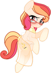 Size: 1024x1455 | Tagged: safe, artist:tayblossom, imported from derpibooru, oc, oc only, oc:mythic petal, earth pony, pony, base used, blushing, deviantart watermark, female, freckles, glasses, hoof freckles, mare, reeee, shy, simple background, solo, transparent background, watermark