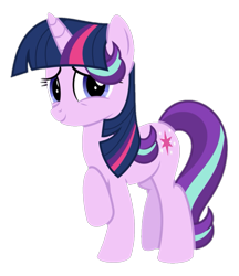 Size: 1195x1382 | Tagged: safe, imported from derpibooru, starlight glimmer, pony, unicorn, a matter of principals, cutie mark, female, horn, mare, purple mane, simple background, transparent background, twilight wig, wig