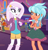 Size: 752x784 | Tagged: safe, imported from derpibooru, screencap, fleur-de-lis, frosty orange, leafy mint, mint chip, normal norman, rose heart, equestria girls, equestria girls series, rollercoaster of friendship, background human, cropped, duo focus, female, looking at each other, male, mother and child, mother and son, pointing
