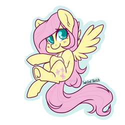 Size: 1024x1024 | Tagged: safe, artist:twisted-sketch, imported from derpibooru, fluttershy, pegasus, pony, deviantart watermark, female, mare, solo, watermark