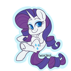 Size: 1024x1024 | Tagged: safe, artist:twisted-sketch, imported from derpibooru, rarity, pony, unicorn, deviantart watermark, female, solo, watermark