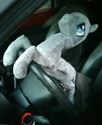 Size: 1827x2228 | Tagged: safe, artist:gleamydreams, imported from derpibooru, oc, oc:helicity, pony, driving, irl, minky, photo, plushie, solo