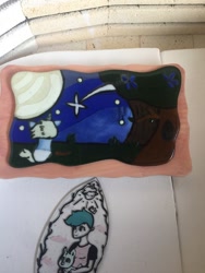 Size: 960x1280 | Tagged: safe, artist:nootaz, imported from derpibooru, oc, oc:nootaz, human, irl, photo, stained glass (irl)