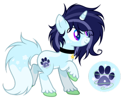 Size: 1024x837 | Tagged: safe, artist:mintoria, imported from derpibooru, oc, oc only, oc:eddo, pony, unicorn, female, mare, paw prints, raised hoof, simple background, solo, transparent background, unshorn fetlocks