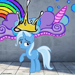 Size: 2048x2048 | Tagged: safe, imported from derpibooru, trixie, pony, unicorn, female, graffiti, official, solo, street art