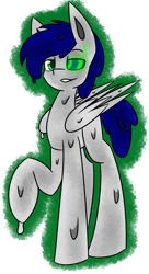 Size: 1569x2886 | Tagged: safe, artist:askhypnoswirl, imported from derpibooru, oc, oc only, oc:waterpony, goo pony, original species, glowing eyes, hypnosis, kaa eyes, simple background, sinister, solo, swirly eyes, transparent background, wings