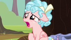 Size: 1280x720 | Tagged: safe, imported from derpibooru, screencap, cozy glow, pegasus, pony, marks for effort, bow, cozybetes, crying, cute, female, filly, foal, hair bow, open mouth, ringlets, teary eyes, upset