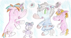 Size: 2791x1485 | Tagged: safe, artist:ptitemouette, imported from derpibooru, oc, oc:maestro doremi, oc:summer solstice, oc:sunny jewel, oc:violet soprano, family, offspring, parent:frederic horseshoepin, parent:neon lights, parent:oc:maestro doremi, parent:oc:saphire ring, parent:oc:sunny jewel, parent:starlight glimmer, parent:sunburst, parents:fredlights, parents:starburst, vitiligo
