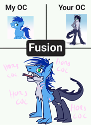 Size: 1688x2306 | Tagged: safe, artist:earth_pony_colds, imported from derpibooru, oc, oc only, oc:colds, anthro, earth pony, pony, abomination, fusion, not salmon, original art, wat, what has magic done, wtf