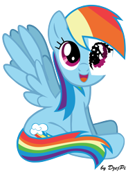 Size: 2952x4000 | Tagged: safe, artist:dzejpi, imported from derpibooru, part of a set, rainbow dash, pony, female, paper eyes, signature, simple background, sitting, solo, transparent background, vector