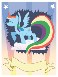 Size: 5400x7225 | Tagged: safe, artist:t-dijk, imported from derpibooru, rainbow dash, pony, the mysterious mare do well, absurd resolution, partly pointy, pointy ponies, poster, vector